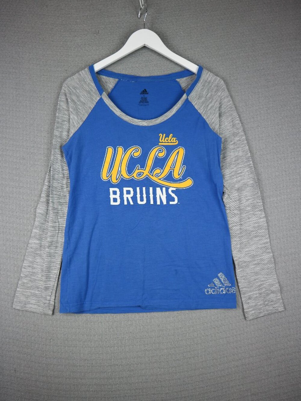 Adidas UCLA Bruins Rhine Stone Logo Longsleeve Womens Large California L